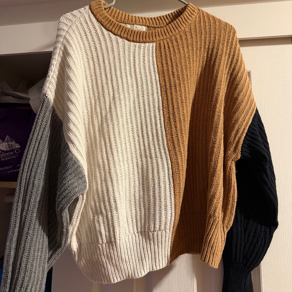 BARELY WORN - LIKE NEW - A New Day Color Block Sweater Size XL
